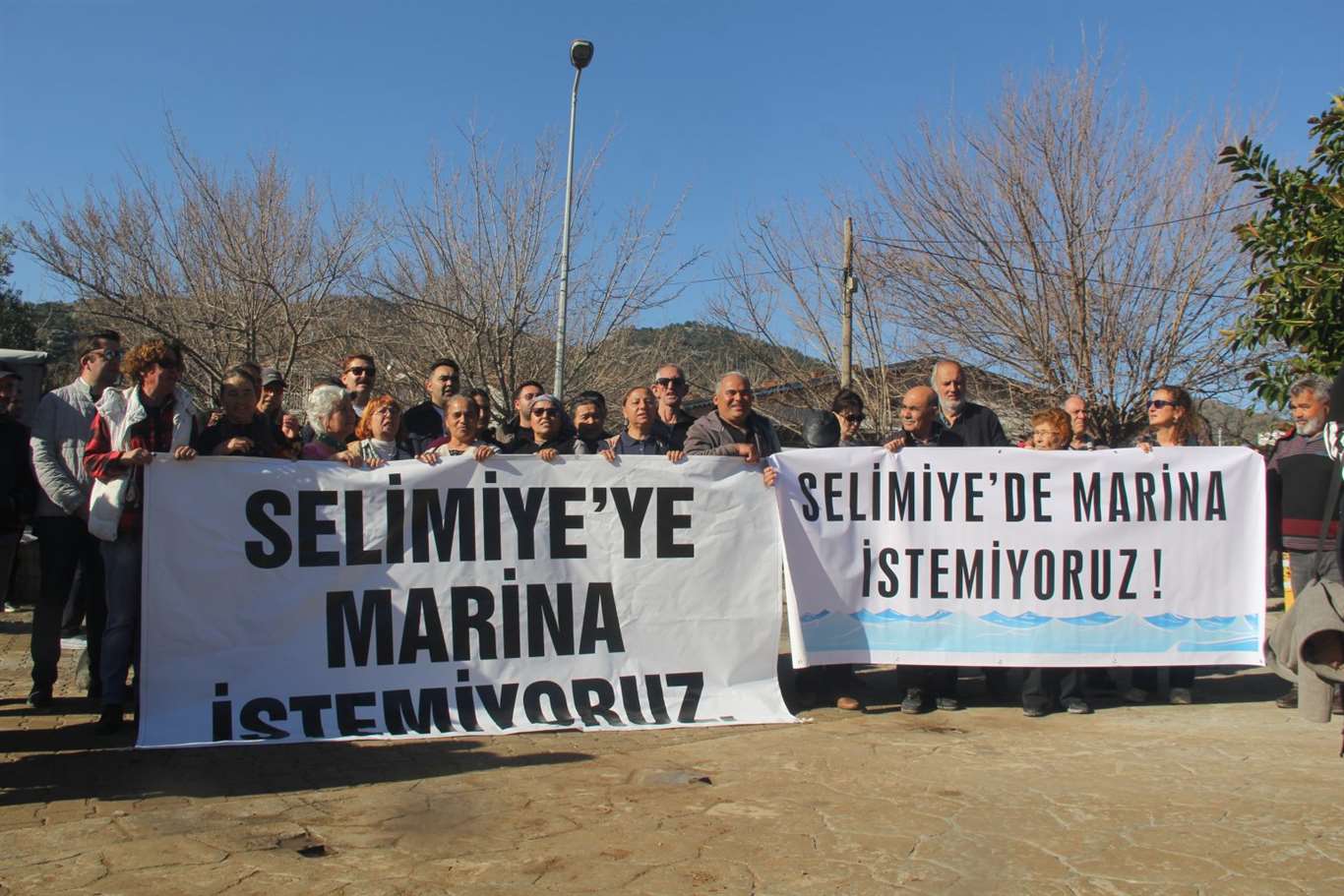 Selimiye halkı, marina projesine karşı ayaklandı: 